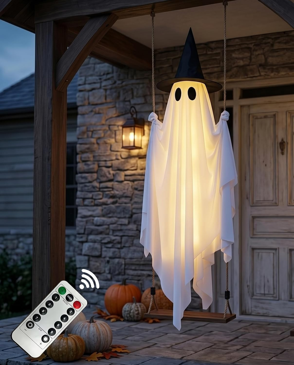 5FT Halloween Swinging Ghost Outdoor Decor,Spooky Hanging Ghost Decorations | Amazon (US)