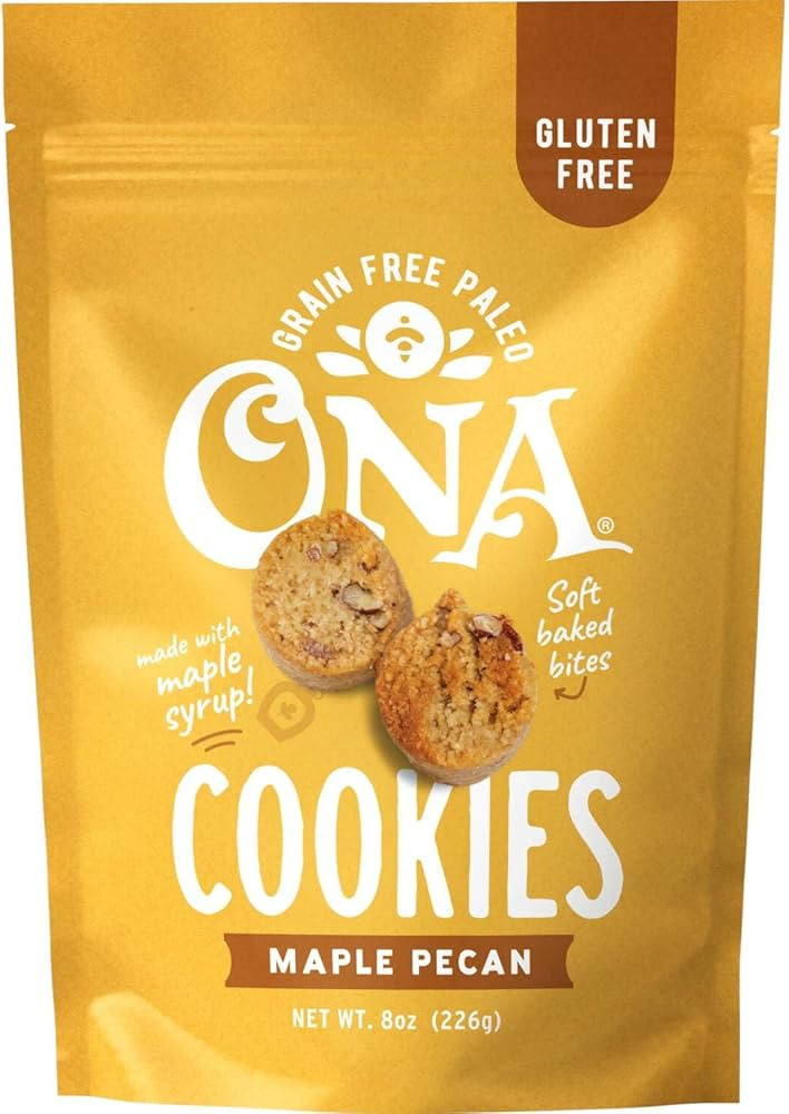 Ona Maple Pecan Cookies 4-pack, Ready to eat, Gluten free, Grain free, Dairy free, Paleo, Vegan, ... | Amazon (US)