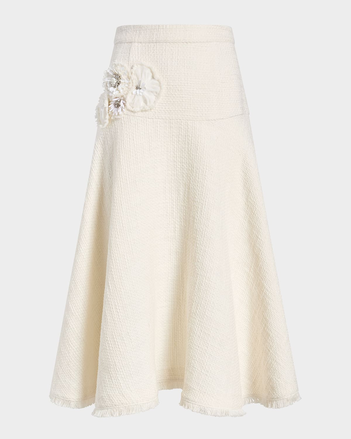 Henriette Crunchy Flower Tweed Skirt | Neiman Marcus