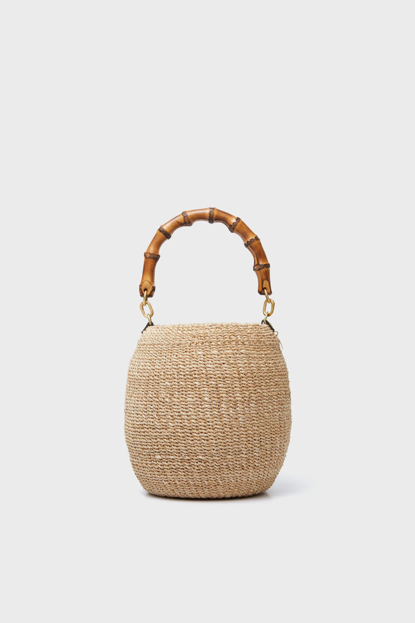 Cream Pot De Miel Bag with Bamboo Handle | Tuckernuck (US)