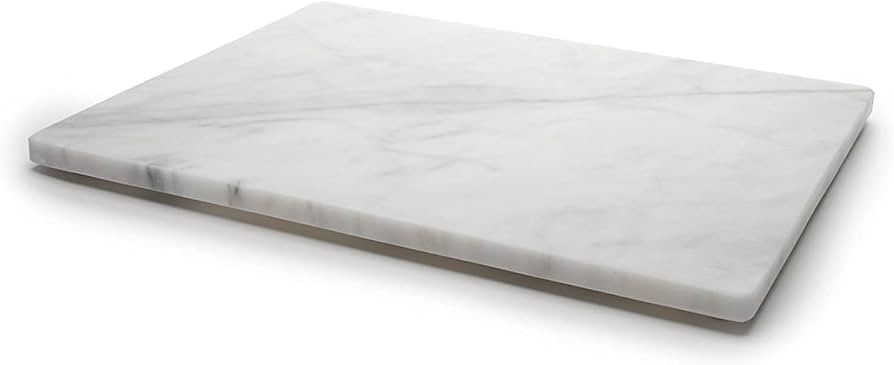 Home Basics Multi-Purpose Pastry Marble Tray Cutting Board Slab With Non-Slip Feet For Stability ... | Amazon (US)