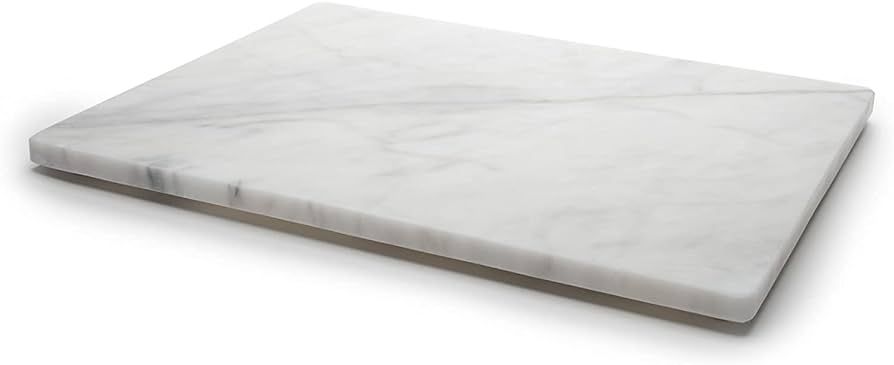 Home Basics Multi-Purpose Pastry Marble Tray Cutting Board Slab With Non-Slip Feet For Stability ... | Amazon (US)