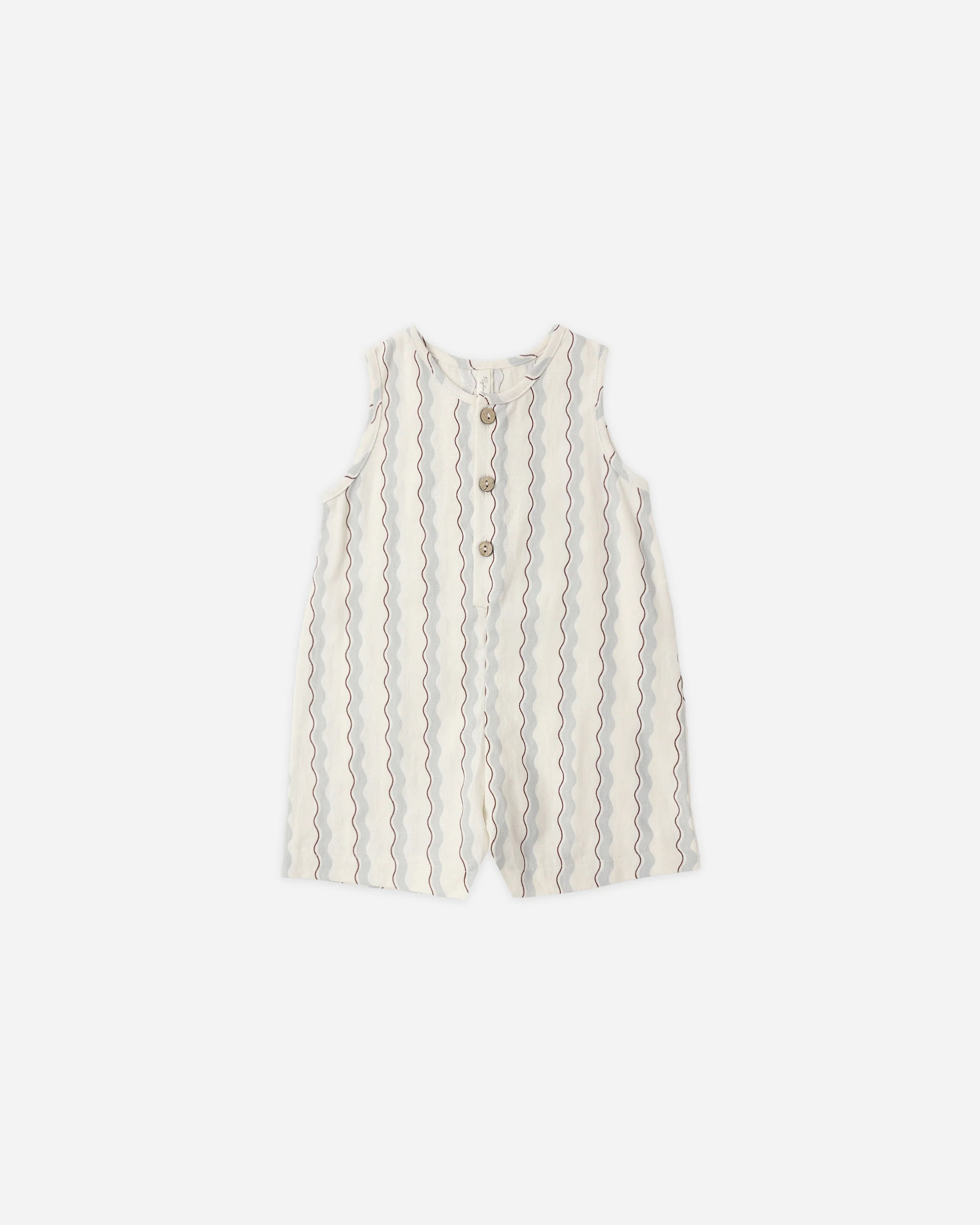 Maverick Romper Wave Stripe | Rylee + Cru