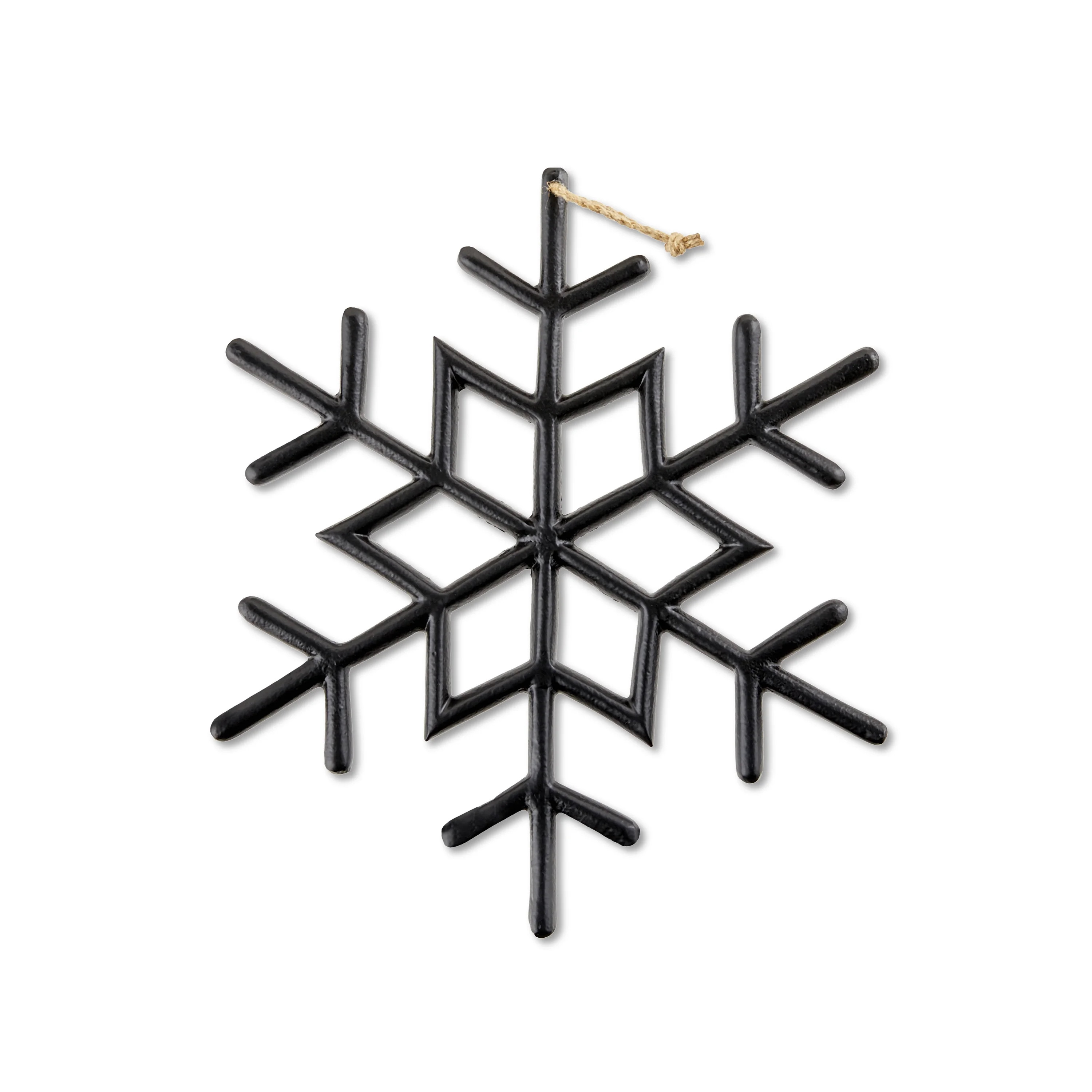 Black Metal Snowflake Decoration, 12 in, by Holiday Time - Walmart.com | Walmart (US)
