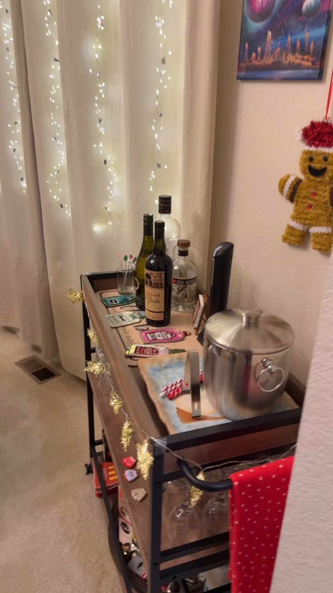 My bar cart a set up for our Christmas party for PTO!
#barcart #christmasbarcart #baraccessories

#LTKSeasonal #LTKHome #LTKHoliday