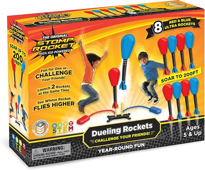 Stomp Rocket Original Dueling Rocket Launcher for Kids, 8 Rockets - Fun Backyard & Outdoor Kids T... | Amazon (US)