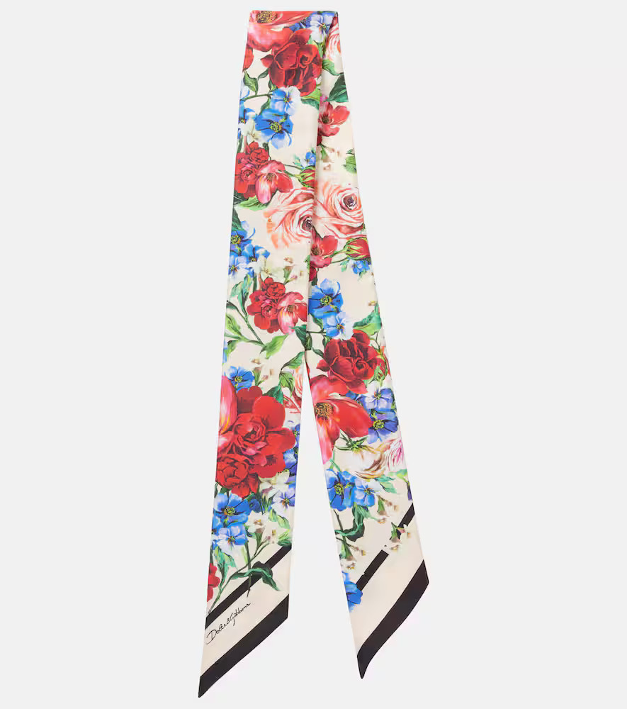 Dolce&Gabbana Floral silk twill scarf | Mytheresa (US/CA)