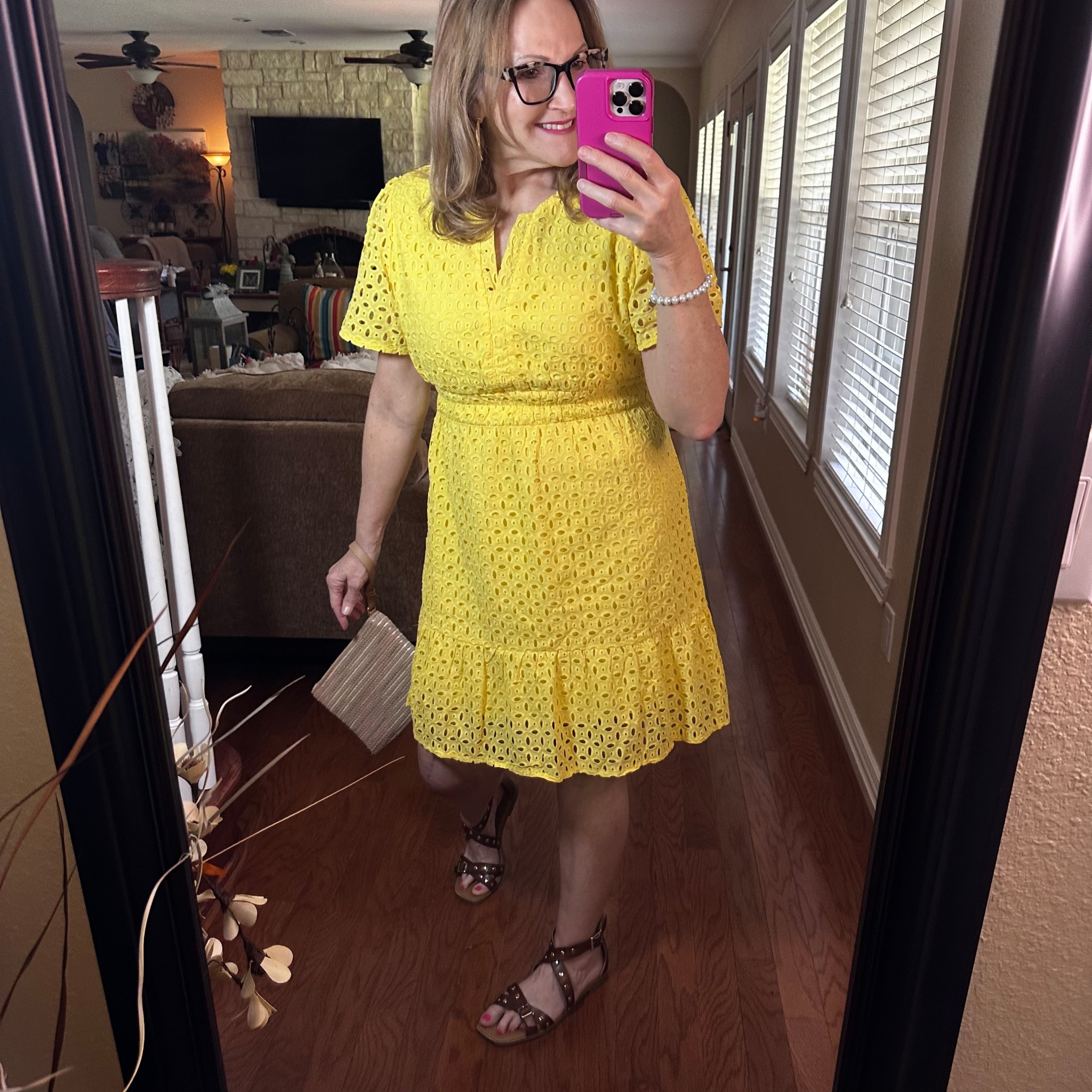 This  v neck dress is a stylish and versatile piece designed for comfort and elegance during warm-weather occasions. Made from lightweight, breathable fabric, The dress features an A-line silhouette with a V-neckline and hollowed -out lace detailing that adds a touch of delicacy. This dress is fully lined.The ruffle accents enhance its playful, summery vibe, making it perfect for casual outings, beach trips, weddings, date night, baby showers, church, or parties. Pair it with any shoe for any event. I recommend SIZING UP ONE SIZE FROM YOUR NORMAL SIZE. It has a slim fit. I’m wearing an xl. This sweet dress comes in 9 colors. Sandals are TTS. 



#LTKStyleTip #LTKFindsUnder50 #LTKOver40