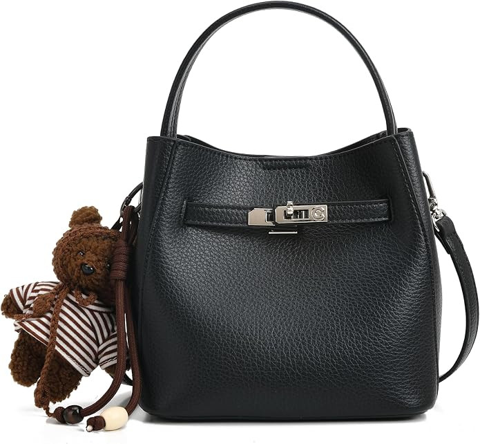 Ladies' wallet, light luxury bucket bag, lychee patterned handbag, high-end sense, one shoulder v... | Amazon (US)
