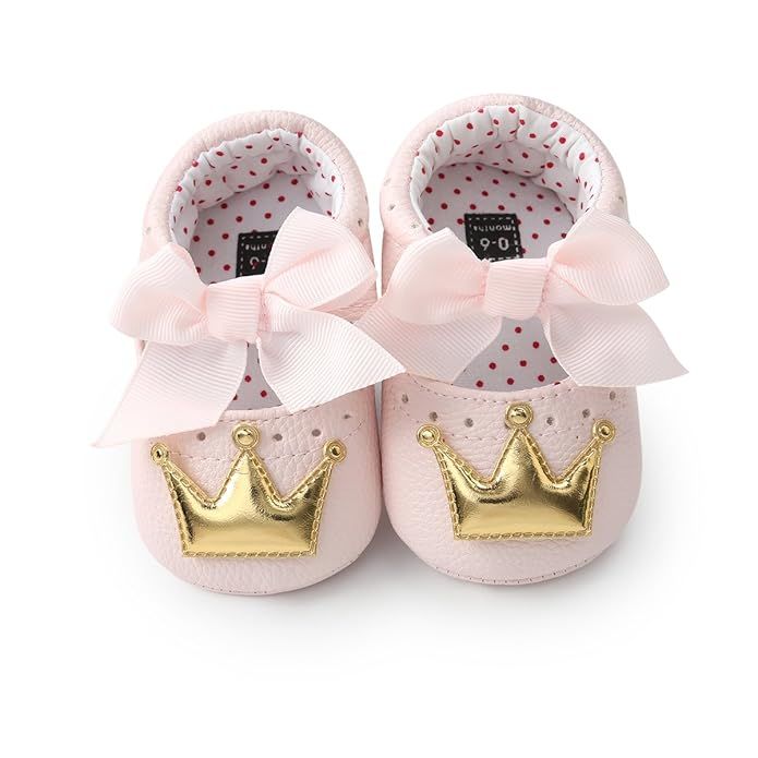 Meckior Infant Baby Girls Soft Sole Prewalker Crib Mary Jane Shoes Princess Light Shoes | Amazon (US)