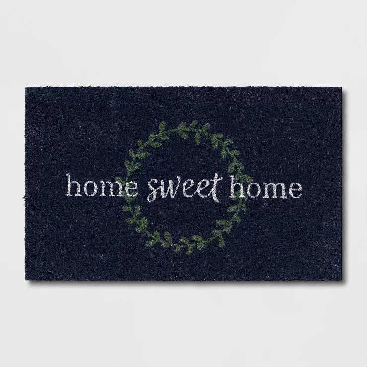 1'6"x2'6" Home Sweet Home Doormat Navy - Threshold™ | Target