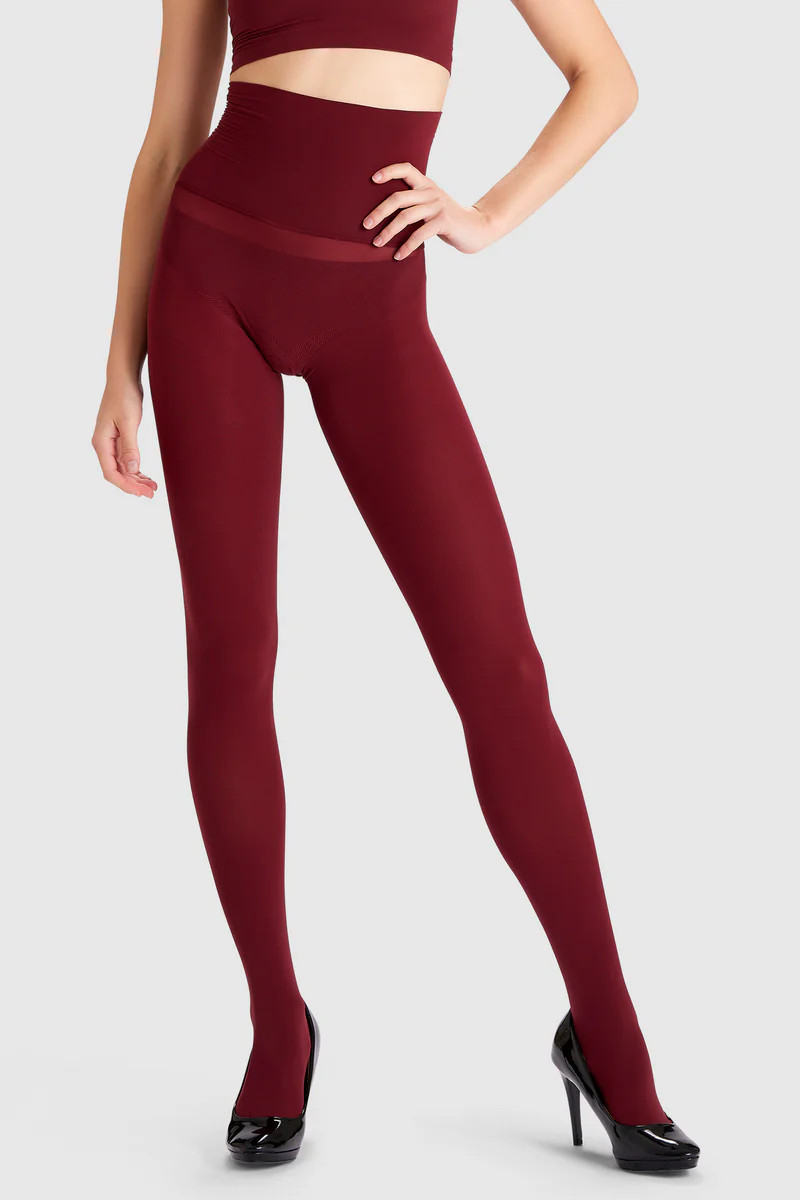 The Eighty Opaque Tights Burgundy | By Hiest Studios | Heist Studios