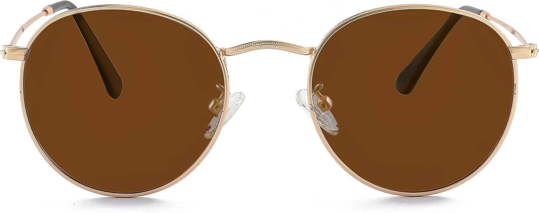 Kursan Small Round Metal Polarized Sunglasses for Men Women Mirrored Lens Classic Circle Sun Glas... | Amazon (US)