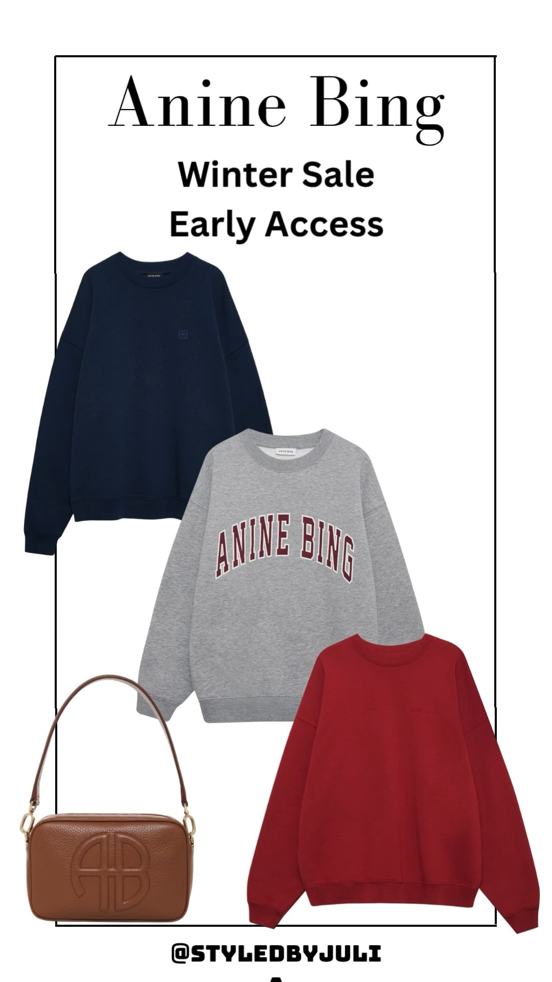 Anine bing winter sale Black Friday deals early access cozy winter outfits fall outfits oversized sweatshirts gifts for her gifts for teens

My absolute favorite sweatshirt to do mom life in is my Anine bing sweatshirt. Adding a crewneck to my collection. This sale is so good! 🏃🏽‍♀️

#LTKmomlife #LTKMidsize #LTKGiftGuide