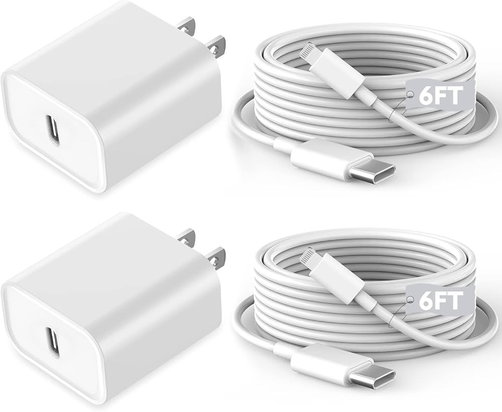 Fast iPhone Charger,iPhone Charger Fast Charging 2Pack Quick Fast Charger 6ft Long USB C Lightnin... | Amazon (US)