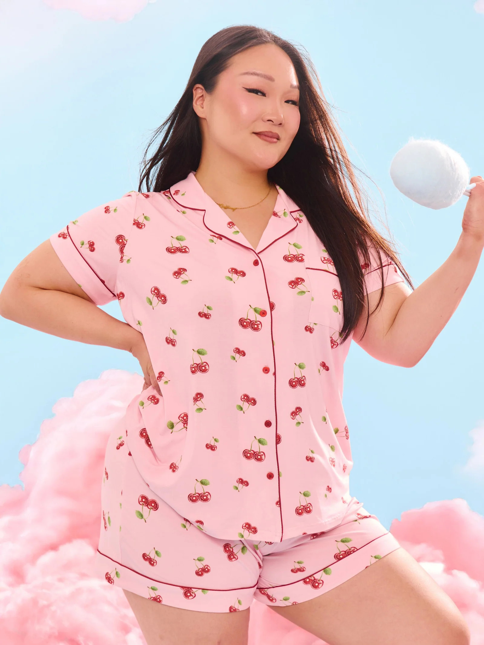 Pajama Shorts Set - Pancake Print | Buffbunny Collection