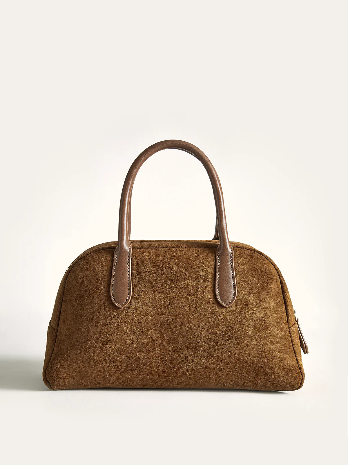 Suede Dome Top Handle Bag | Commense