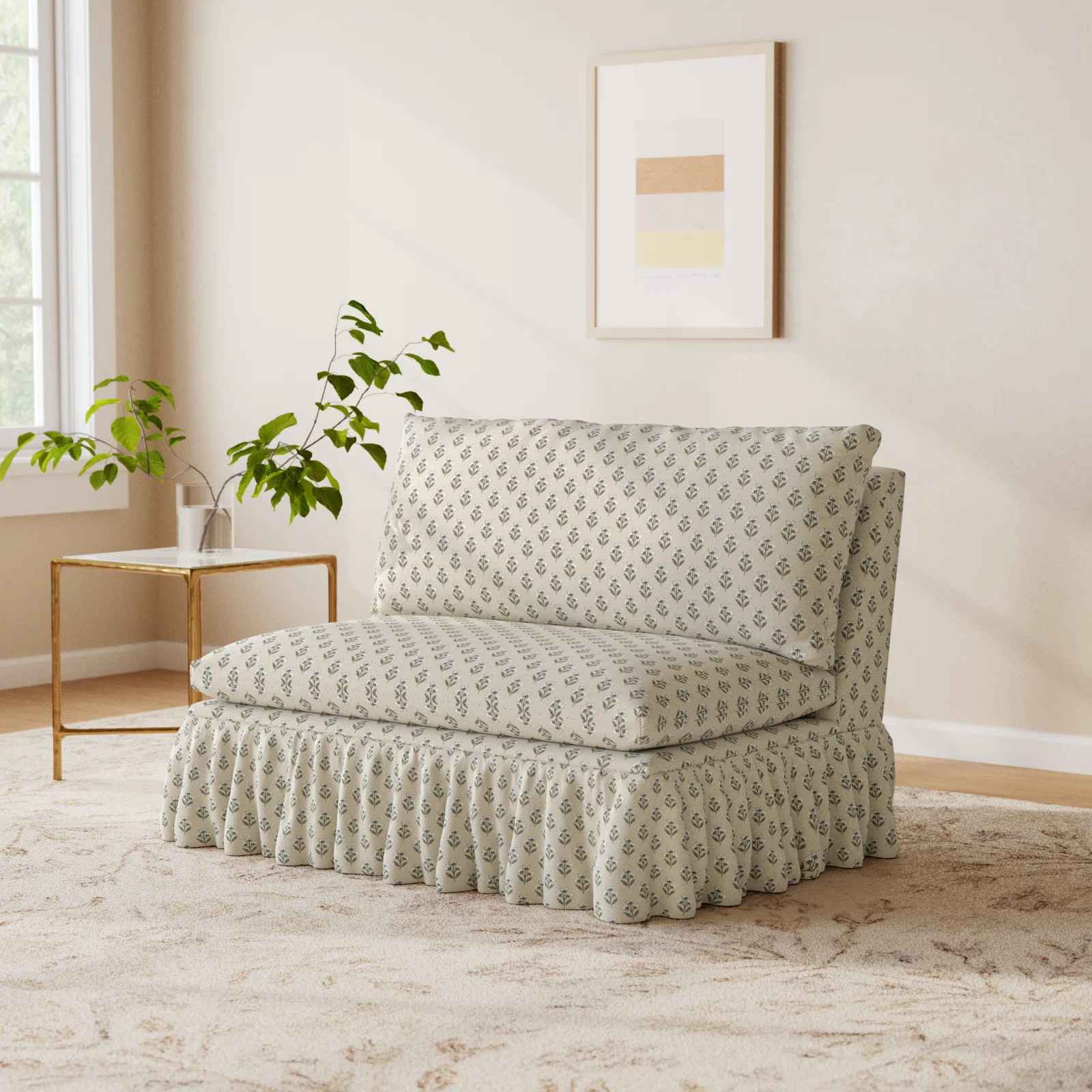Stoffer Home x Cloth and Co. Thelma Settee | Birch Lane