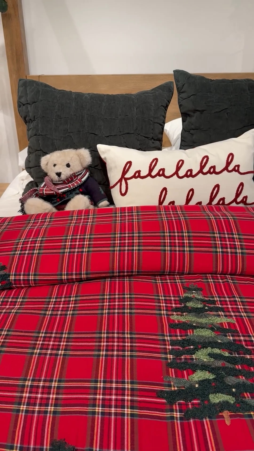 Such a festive Christmas bedroom! Holiday bedroom decor, plaid bedding.  Perfect for family coming home for the holidays.

#LTKHome #LTKCyberWeek #LTKHoliday