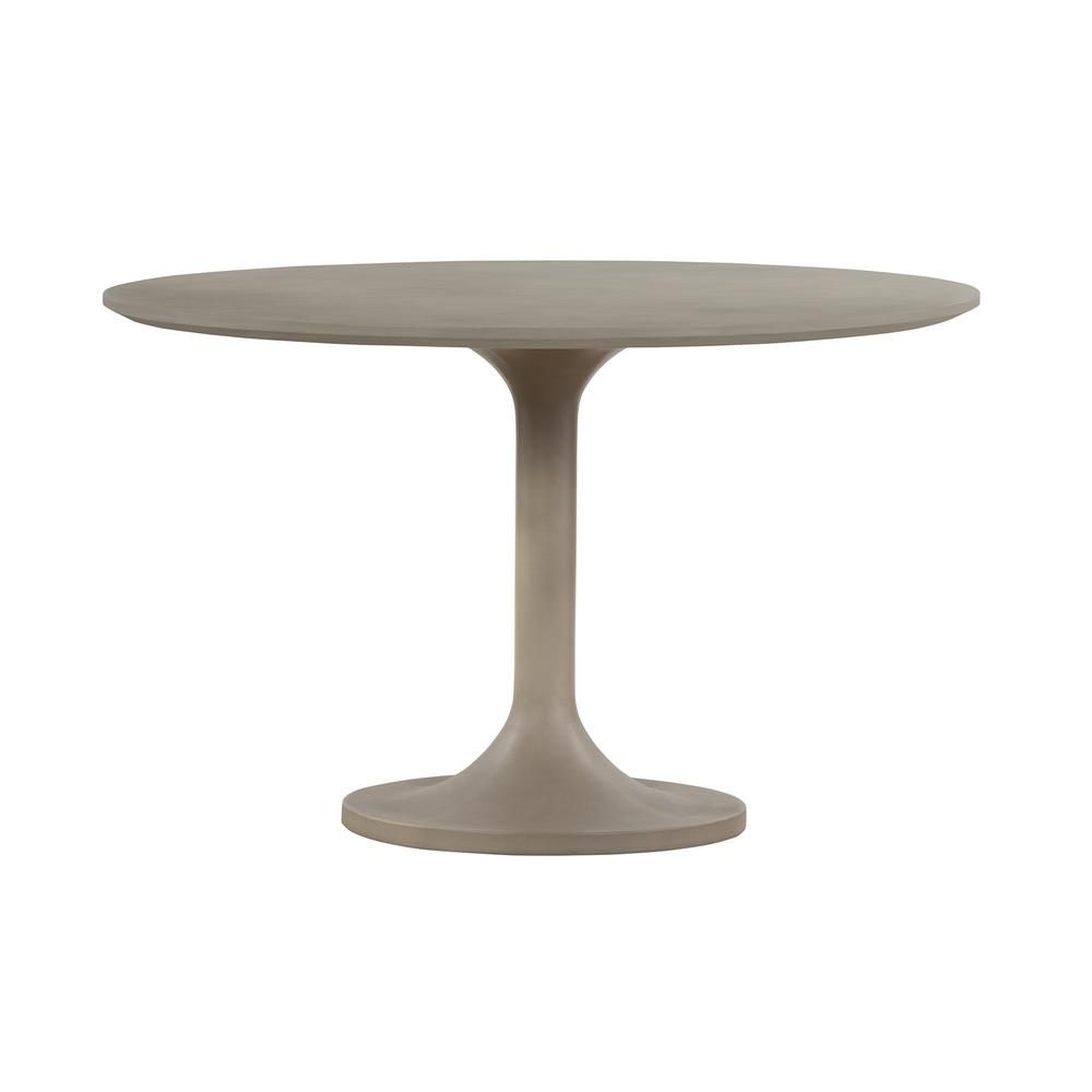 Armen Living Pippa 47 in. Round Gray Concrete and Metal Tulip Round Dining Table - Seats up to 4 | The Home Depot