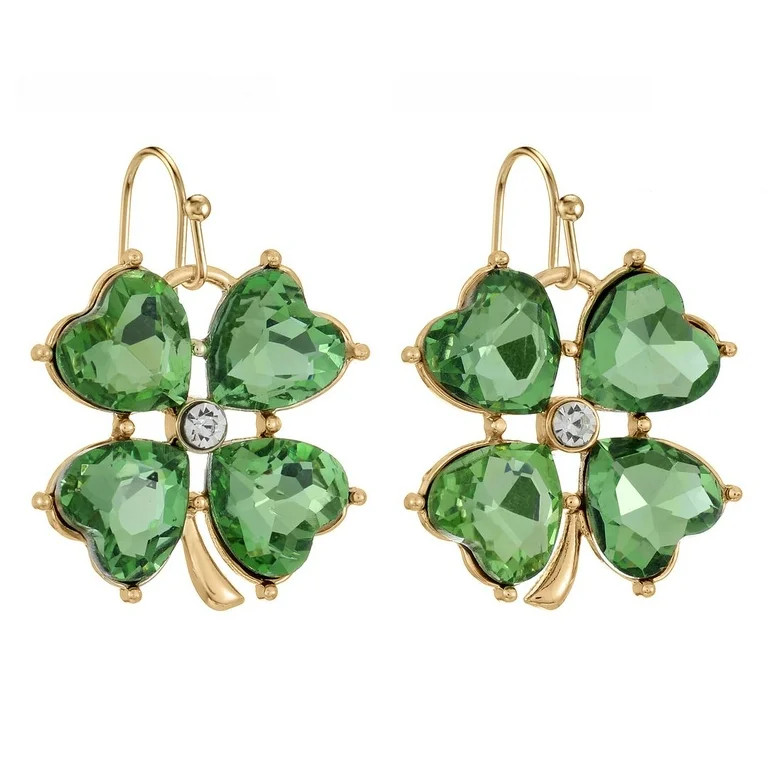 Way To Celebrate St. Patrick's Day Glass Shamrock Earring | Walmart (US)