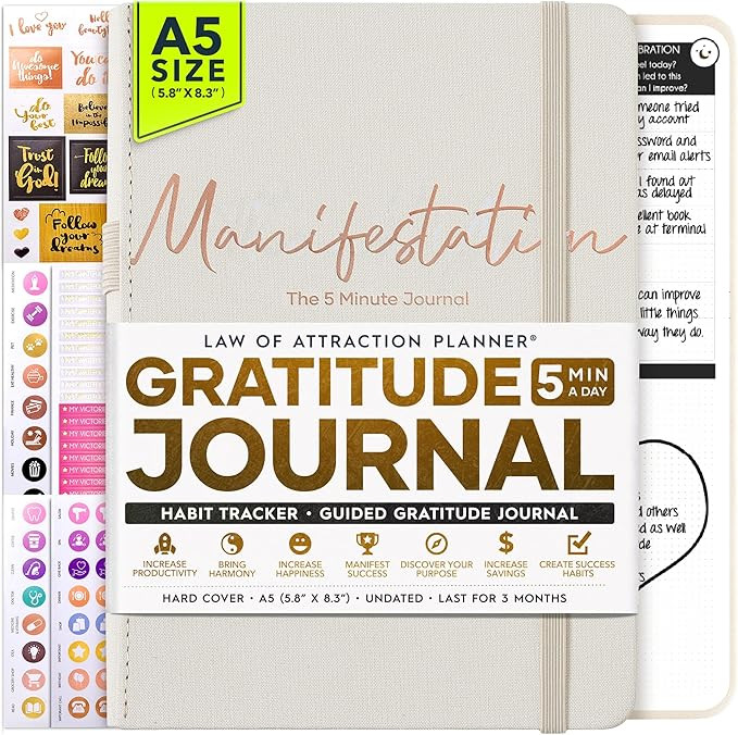 Gratitude Journal - 5 Minute Journal, a 90 Day Manifestation Journal Creating Your Dream Life, In... | Amazon (US)