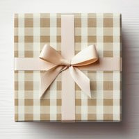 Gingham Wrapping Paper Roll Brown Plaid Gift Burlap Checkered | Etsy (US)