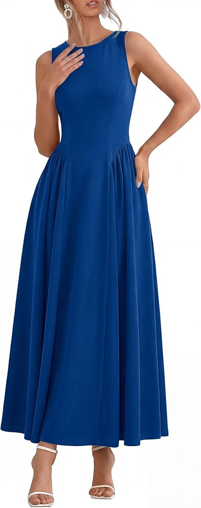 Amazon.com: KIRUNDO Wedding Guest Dresses for Women 2026 Summer Semi Formal Work Sleeveless Elega... | Amazon (US)