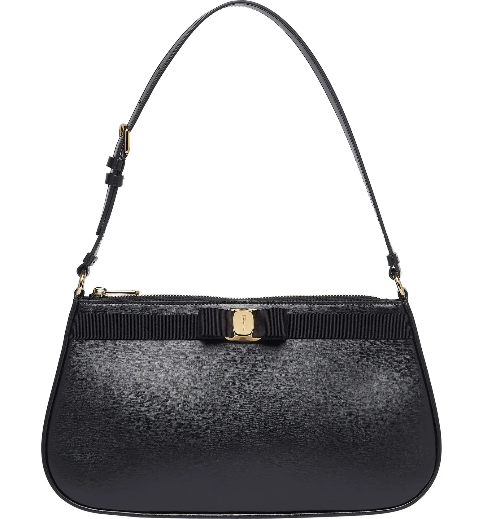 Salvatore Ferragamo Vara Bow Leather Baguette Shoulder Bag | Nordstrom | Nordstrom