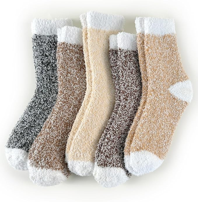 TEHOOK Warm & Cozy Gifts for Women, Stocking Stuufers, Fluffy Fuzzy Plush Sleeping Slipper Socks ... | Amazon (US)
