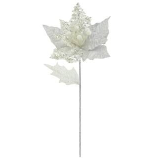 White & Silver Sequin Poinsettia Stem by Ashland® | Michaels | Michaels Stores