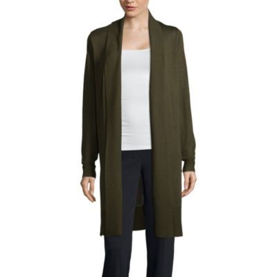 Worthington Womens Long Sleeve Open Front Cardigan | JCPenney
