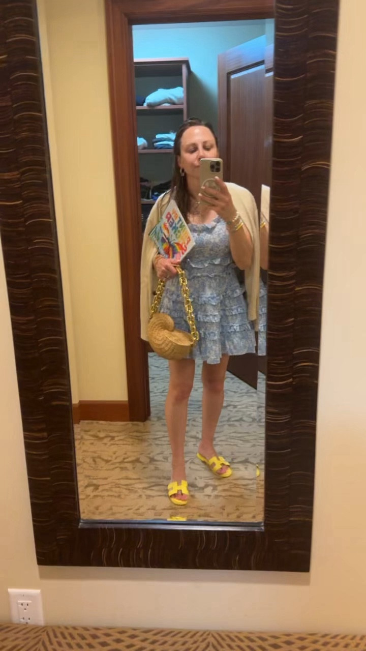 Going out to dinner with your kids like…🫡
I have to bring my “A Game” when it comes to style and kid’s activities otherwise they’ll be fighting and I’ll be fighting with myself! But in this look- I was as cool as a cucumber! I was so comfortable and yet- felt so fab while sipping the night away with my kids busy in their books! A win for everyone! #dinner #dinnerlook #casual #hawaii #vacation #vacationfit #familtytime #popofcolor #bright #bluedress #floraldress #flirty #flirtydress 

#LTKSeasonal #LTKfamily #LTKtravel