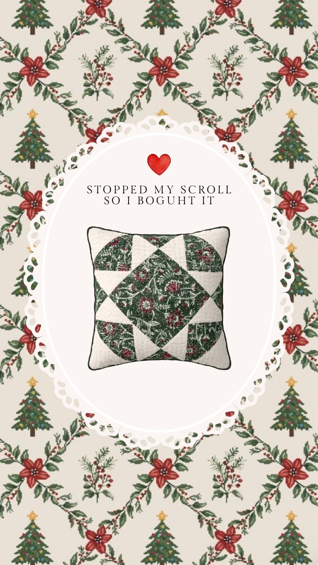 Cozy quilted pillow for the holidays. #target