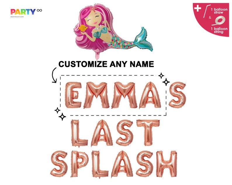 Last Splash Mermaid Bachelorette Bridal Party Decor | Bridal Shower Mermaid Theme party  | Beach ... | Etsy (US)