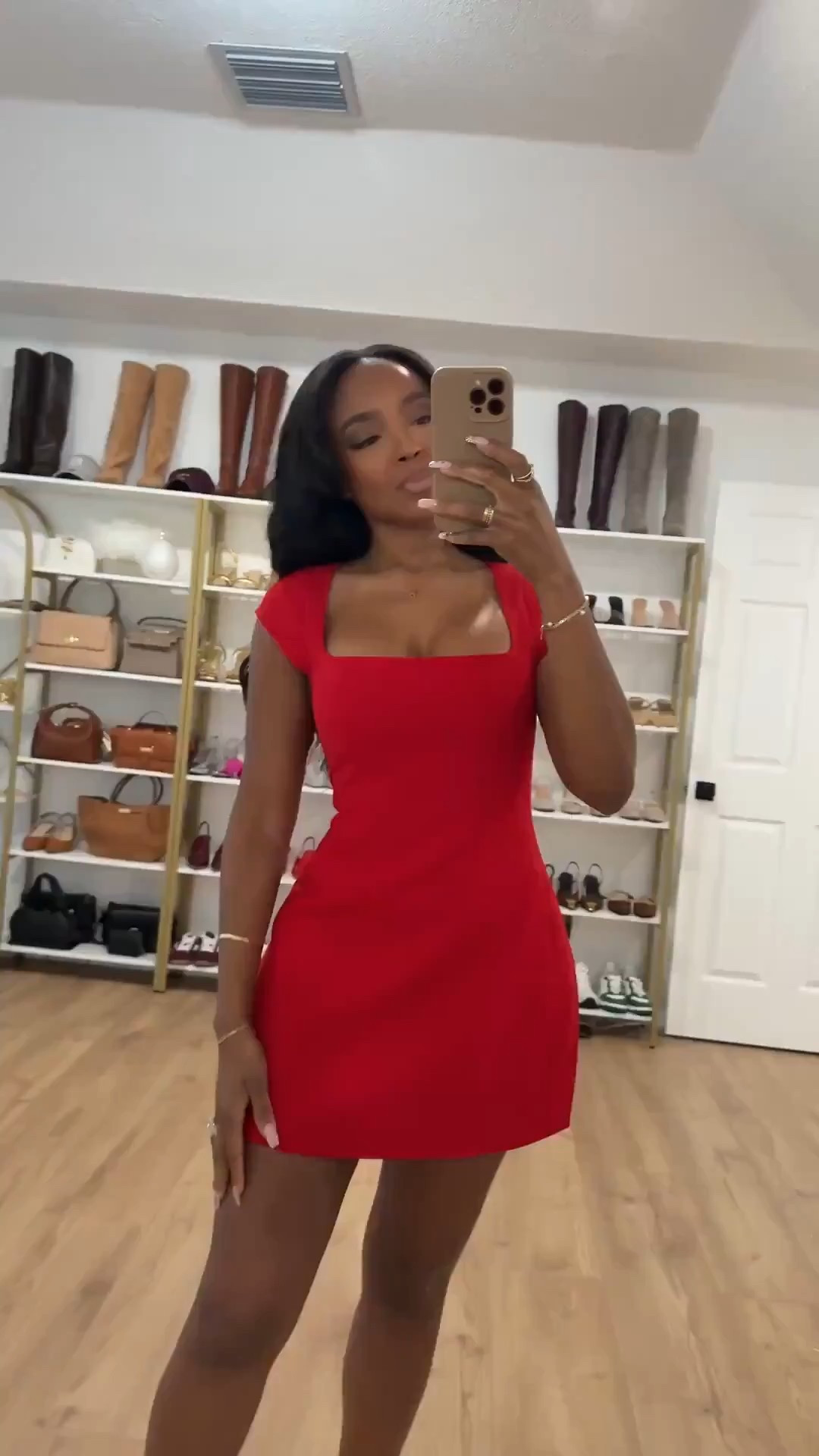 Red Hot Moment ❤️‍🔥 — , curve-hugging mini that does all the talking. Clean lines, structured fit, and that bold red that instantly elevates your confidence. This is one of those pieces you keep reaching for when you want to feel unstoppable.

Perfect for date night, cocktail parties, girls’ night out, or holiday events.

📏 Sizing:
Dress: Size Small  
Height: 5'4"  
Bust: 34D  
Waist: 27"  
Hips: 40"

This is one of those timeless statement dresses you’ll restyle year after year — cost per wear drops fast, especially when you rotate heels, boots, or a blazer for different vibes.

Favorite to revisit later and shop instantly on the app.

Follow me on Instagram and YouTube @kirasfashionfinds 

#LTKValentine #LTKootd #LTKPetite