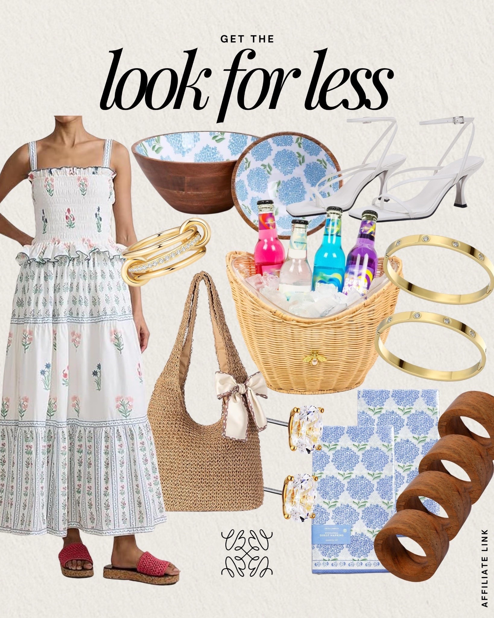 A look-for-less Anthro-inspired edit: simple outdoor hosting essentials paired with a white-and-blue ruffle dress that feels fresh and effortless.
#LookForLess #AnthroVibes #OutdoorEntertaining #WhiteAndBlue #RuffleDress #SummerStyle #LTKhome #LTKfashion #NeutralWardrobe #EffortlessChic#LTKFindsUnder50 

#LTKSeasonal #LTKBeauty