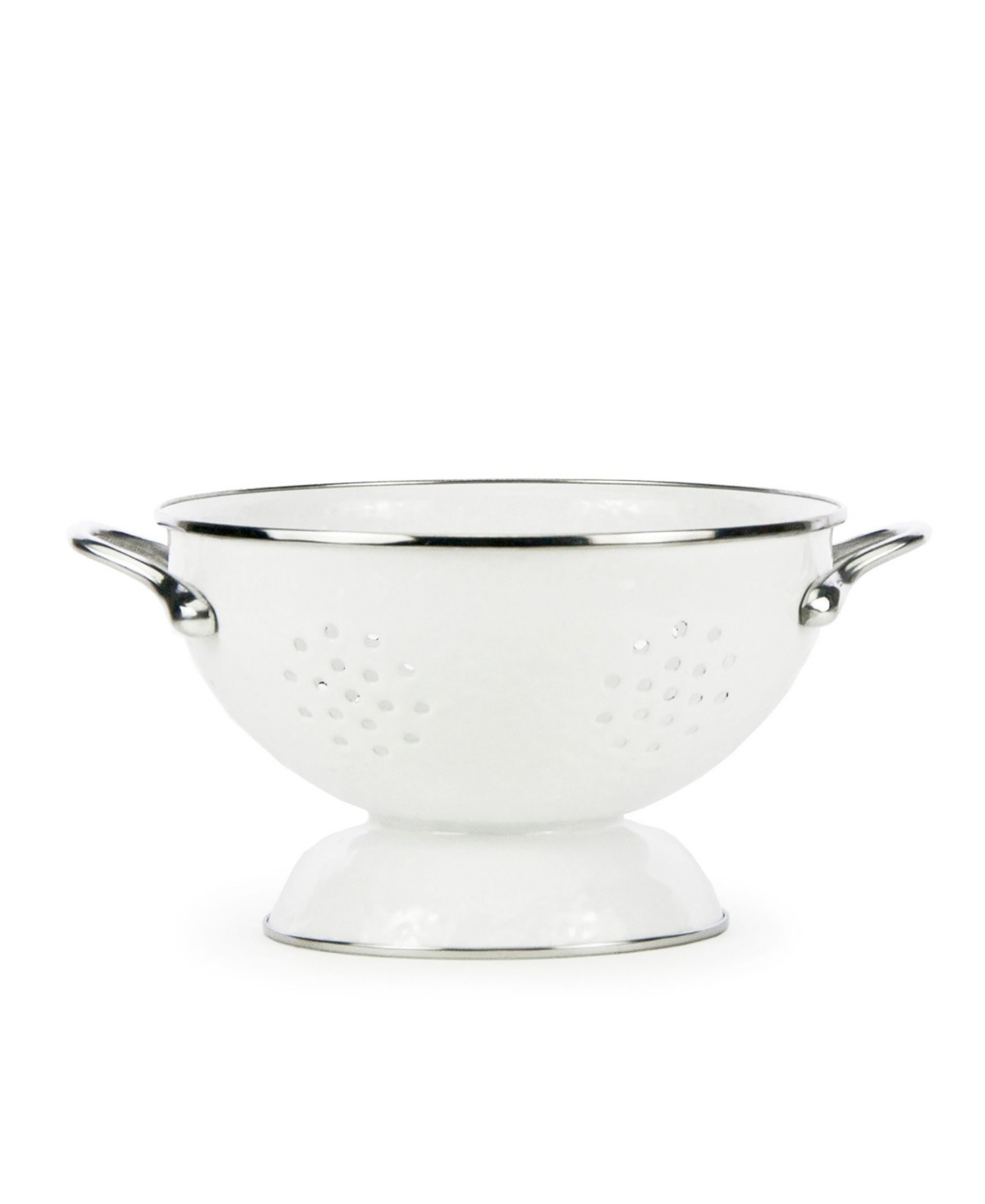 Golden Rabbit Solid White Enamelware Collection 1.5 Quart Colander - White | Macy's