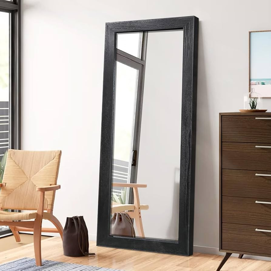 AAZZKANG Rectangle Wall Mirror Full Length with Wood Framed 59"x24" Large Full Body Mirrors for B... | Amazon (US)