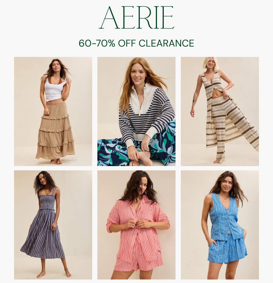 [8/12/26] Aerie 60-70% off clearance 

 #LTKootd #LTKSeasonal #LTKSaleAlert