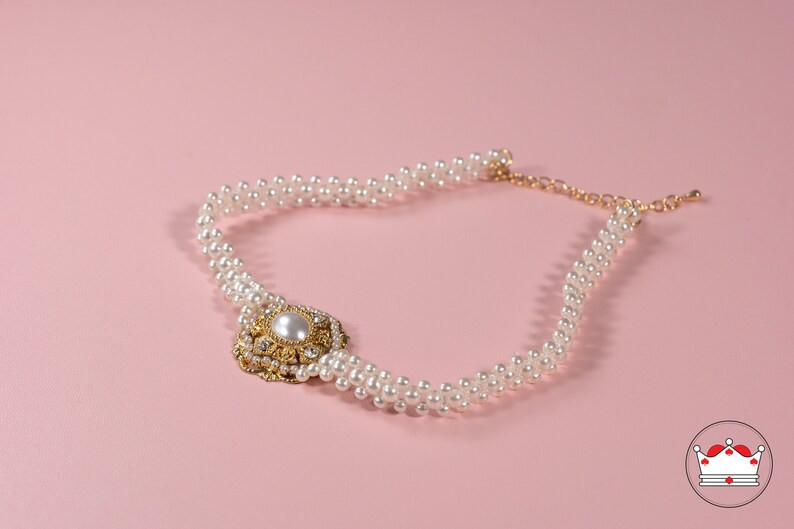 Pearl Love Choker, Pearl Beaded Choker Necklace, Princess Choker Necklace, White Necklace, Weddin... | Etsy (US)