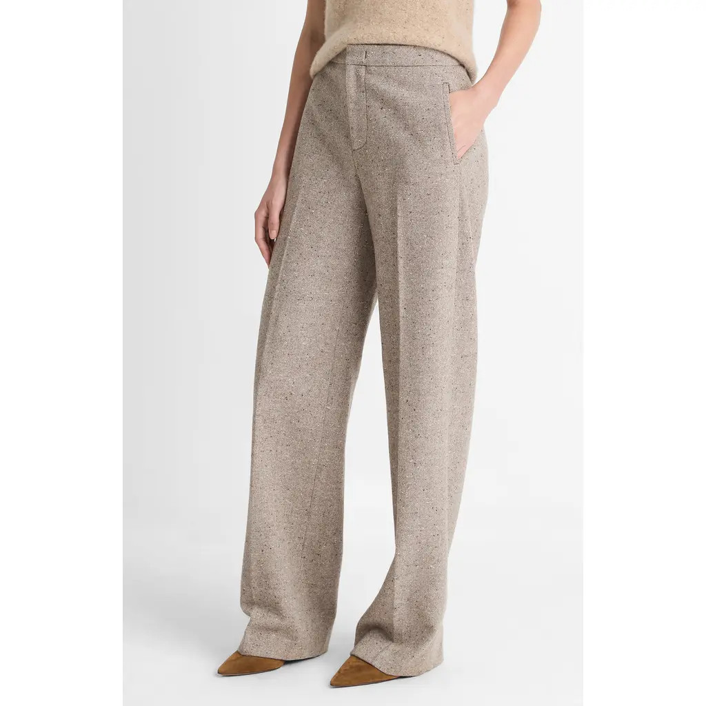Vince Donegal Wide Leg Pants in Oat Stone at Nordstrom, Size 0 | Nordstrom