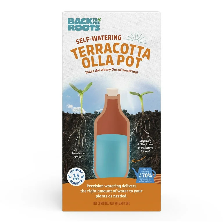 Back to the Roots Self-Watering Terracotta Olla Pot | Walmart (US)
