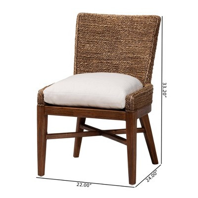 bali & pari Ridley Seagrass Dining Chair with Mahogany Wood Frame Brown Wash | Target