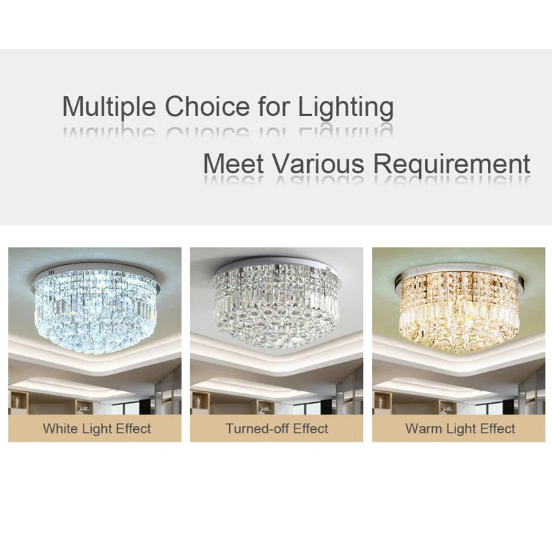 Forrest 9 - Light Flush Mount Dimmable Chandelier 20-Inch Wide | Wayfair North America