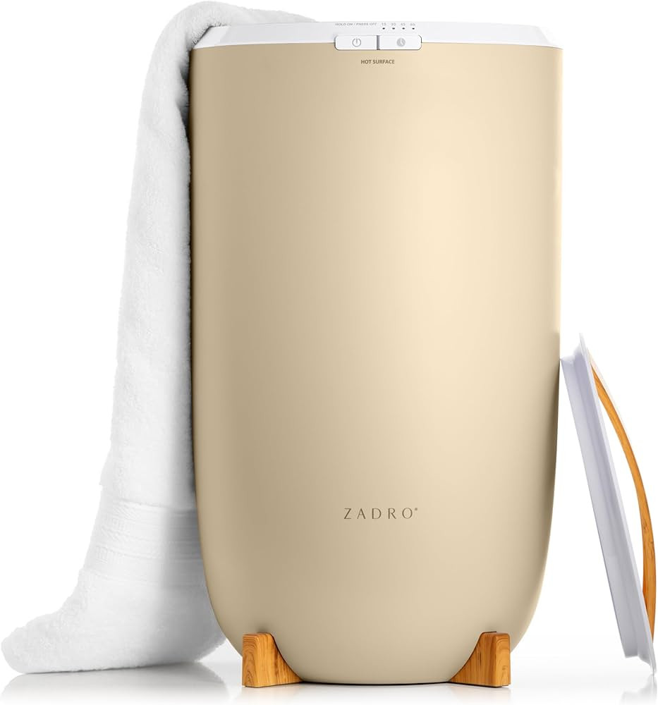 Zadro Large Aromatherapy Towel Warmer Bucket - with Essential Oil Wood Disk for Spa and Bathroom,... | Amazon (US)
