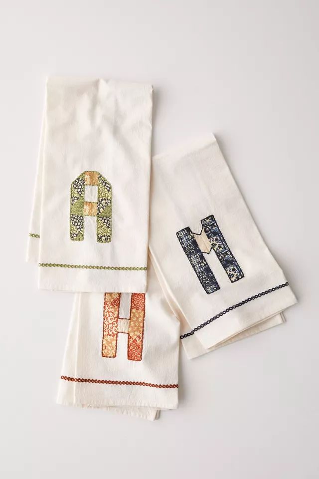 Patchwork Monogram Tea Towel | Urban Outfitters (US and RoW)