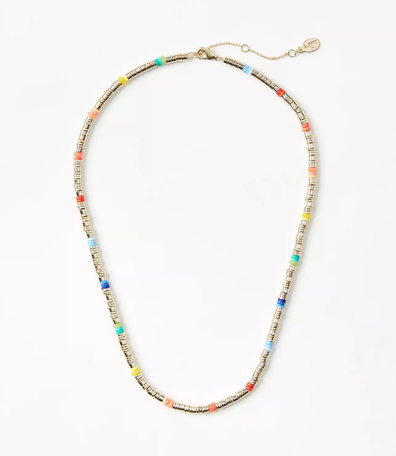 Rainbow Beaded Necklace | LOFT