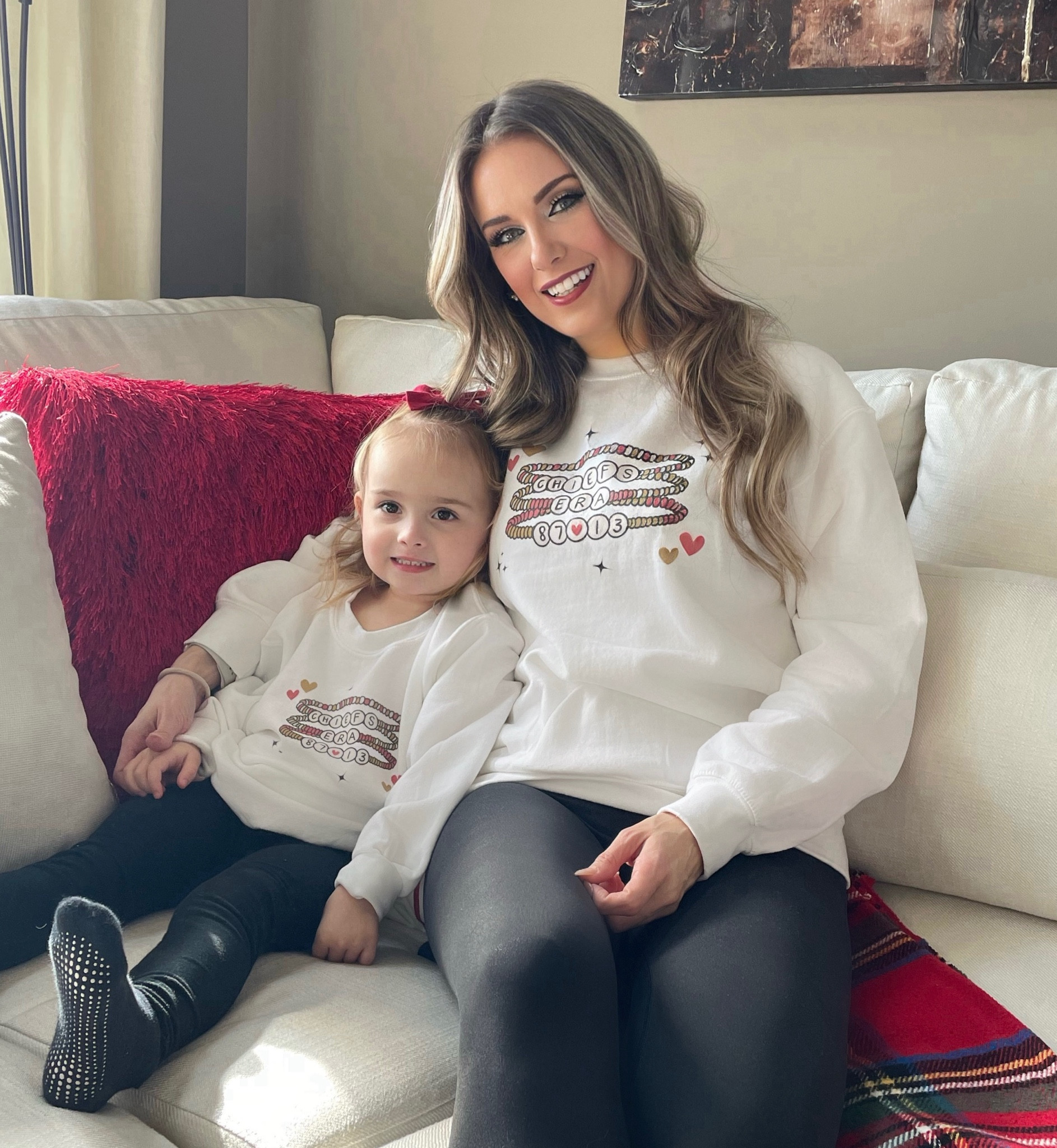 In our Chiefs Era ✨🏈✨
•
•
•
#kansascitychiefs #SuperBowl #superbowloutfit #twinning #etsy

#LTKfamily #LTKfindsunder50 #LTKkids
