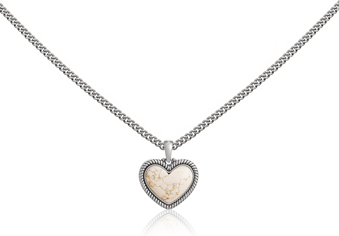 Montana West Wrangler Heart Turquoise Pendant Necklace for Women Western Gold Plated Cowgirl Cowb... | Amazon (US)